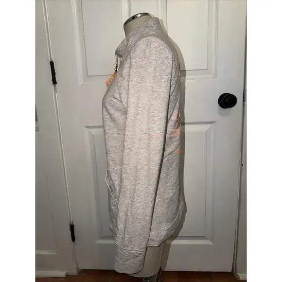 Lilly Pulitzer UPF 50+ Skipper Popover Melon Glow Size M Gray Long sleeve - Picture 4 of 8